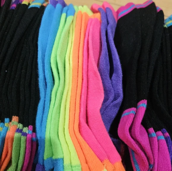 41 Pairs Rampage DEB Colorful Neon Low Cut No Show Lot Of Socks OS - Picture 7 of 14